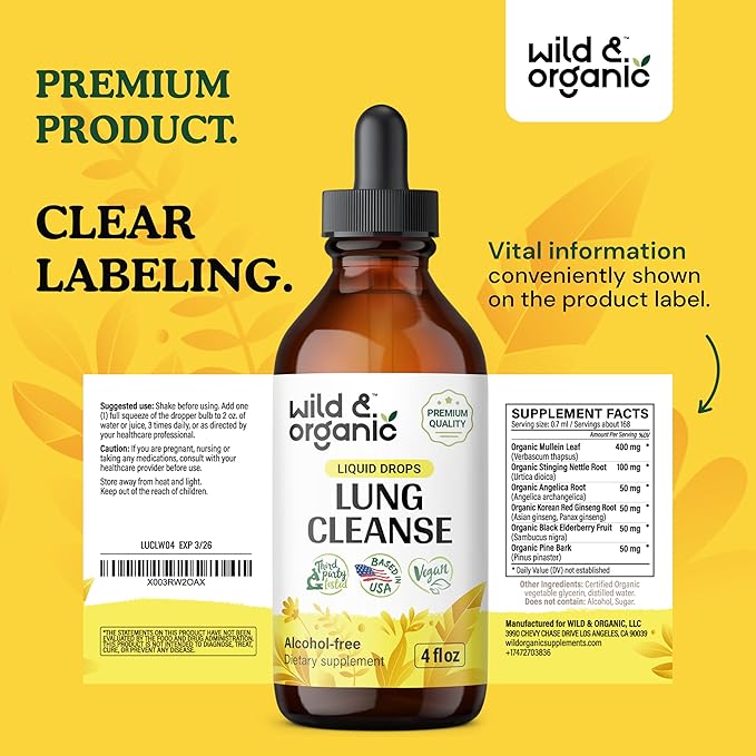 Wild & Organic Lung Detox and 4 fl