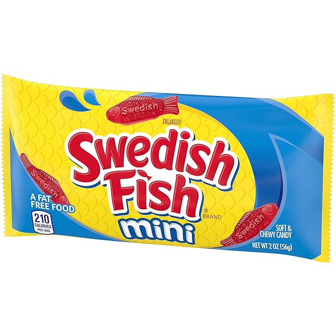 SWEDISH FISH Mini Soft & Chewy Candy, Easter Candy, 24 - 2 oz Bags