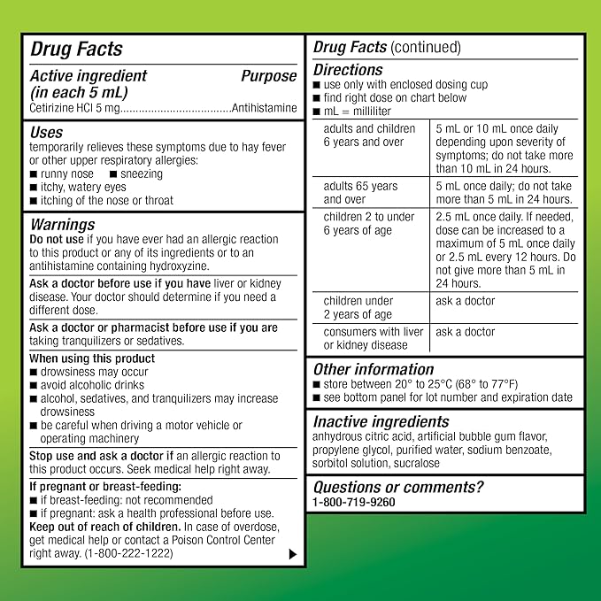 Amazon Basic Care Children's All Day 1 mg/mL, 8 fl 1)