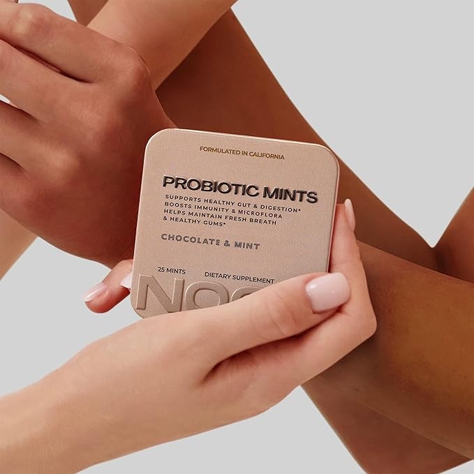 NOOZ Probiotic Mints - Gut & Oral Health Support - Chocolate & Mint | Boosts Immunity & Digestion, Freshens Breath - Sugar-Free, No Aspartame - Daily Wellness Support for Busy Lives, 25 Mints
