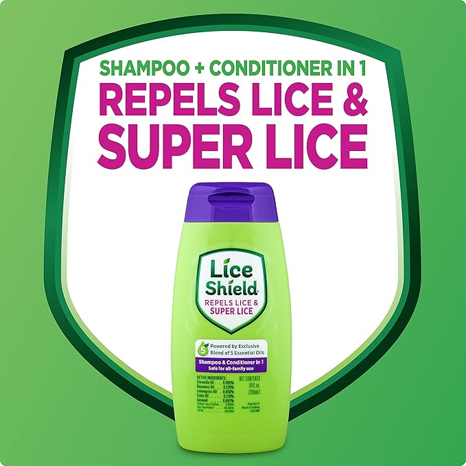 Lice Shield Shampoo & Conditioner in 1, Repels 10 fl