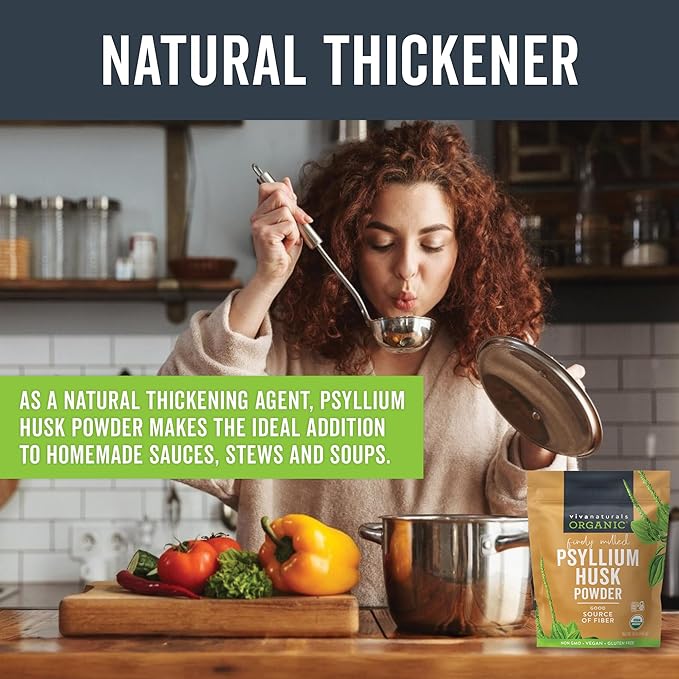 Viva Naturals Organic Psyllium Husk Powder, 24 oz