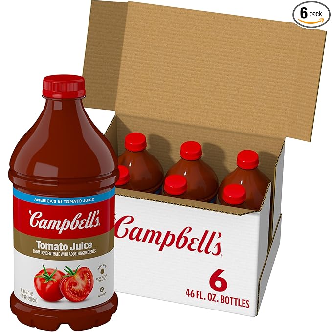 Campbell's Tomato Juice, 46 oz. Bottle (Pack of 6)