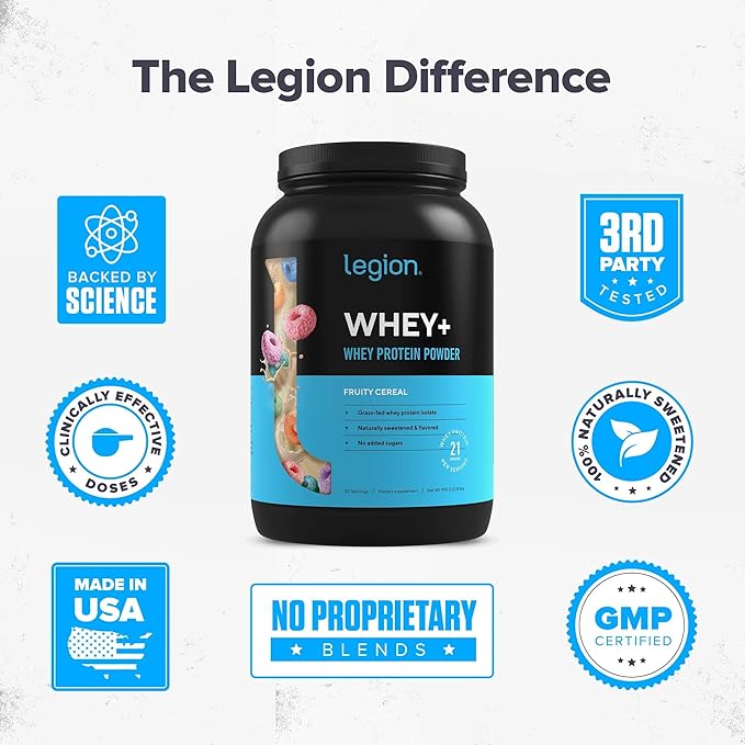 LEGION Whey+ Whey Isolate Protein Powder (30 Serving,