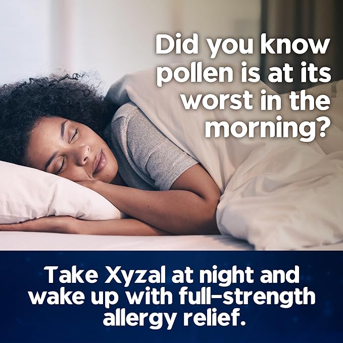 Xyzal Allergy Pills, 24-Hour Allergy Relief, 55-Count, Original