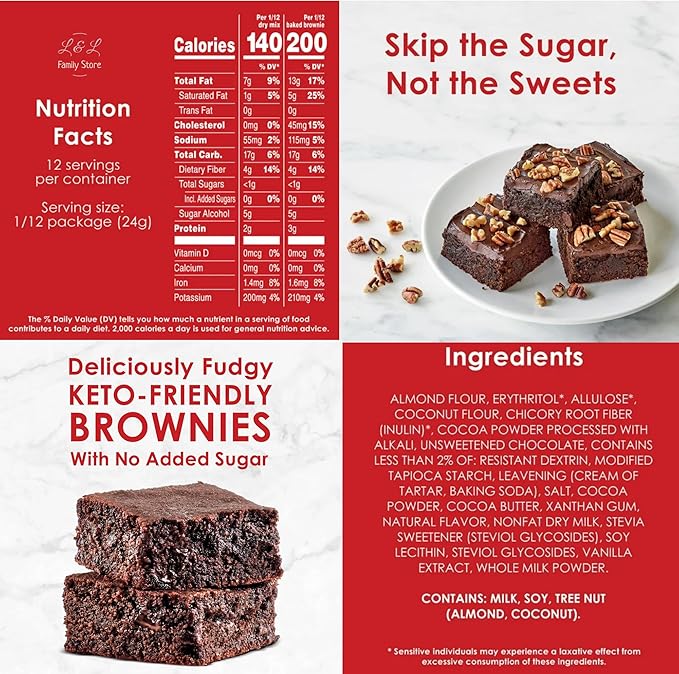 3 PCS Duncan Hines Keto Friendly Chewy Fudge Brownie Baking Mix | Low Sugar Gluten Free Baking Mixes | Bundled with Bonus L&L Mini Spatula