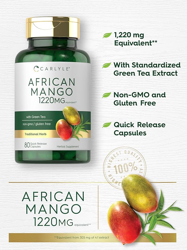 Carlyle African Mango Supplement 1220mg 80 Capsules
