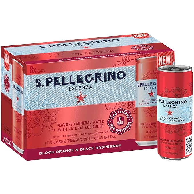 S.Pellegrino Essenza Variety Pack - Blood Orange, Lemon, Original (unflavored),11.15 Fl. Oz (Pack of 24)