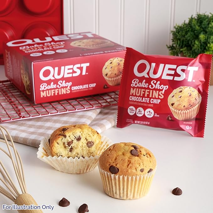 Quest Chocolate Chip Muffin, Blueberry Muffin and Brownie Bake Shop Bundle, Low Sugar, Low Net Carbs, Gluten Free