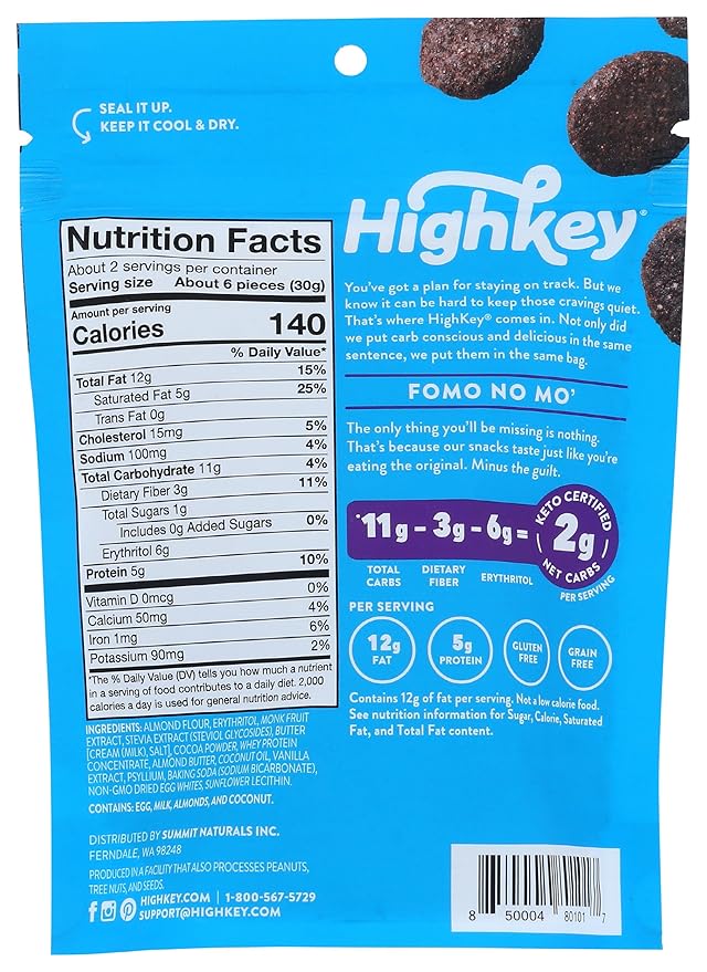 Highkey Keto Chocolate Brownie Bites - Sugar Free Chocolate Low Carb Snacks Keto Brownies & Protein Brownies - Sugar Free Snacks, Low Carb Cookies & Low Carb Brownie Keto Desserts