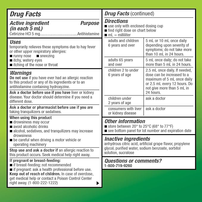 Amazon Basic Care Children’s 24 Hour 1 mg/mL, 8 fl 1)