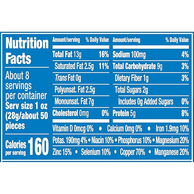 PLANTERS Salted Cashew Halves & Pieces, 8oz (1 (1 Canister)