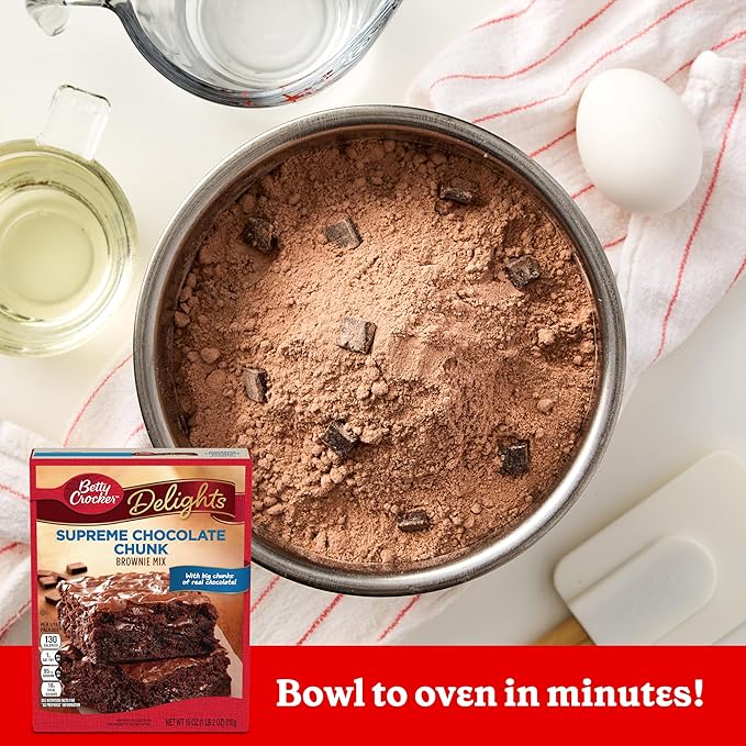Betty Crocker Delights Supreme Chocolate Chunk Brownie Mix, 18 oz.