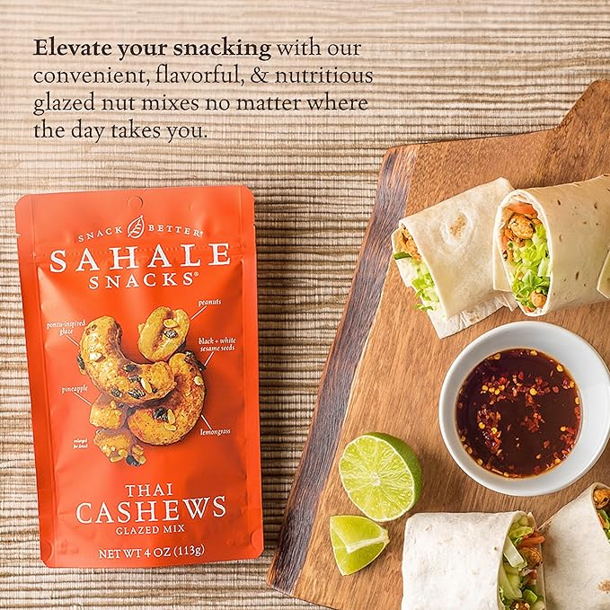 Sahale Snacks Thai Cashews Glazed Mix, 4 Ounces 6)