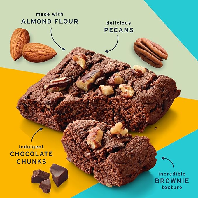Ratio Soft Baked Bars, Chocolate Brownie, 1g Sugar, Keto Friendly, 5.34 oz (6 Bars)