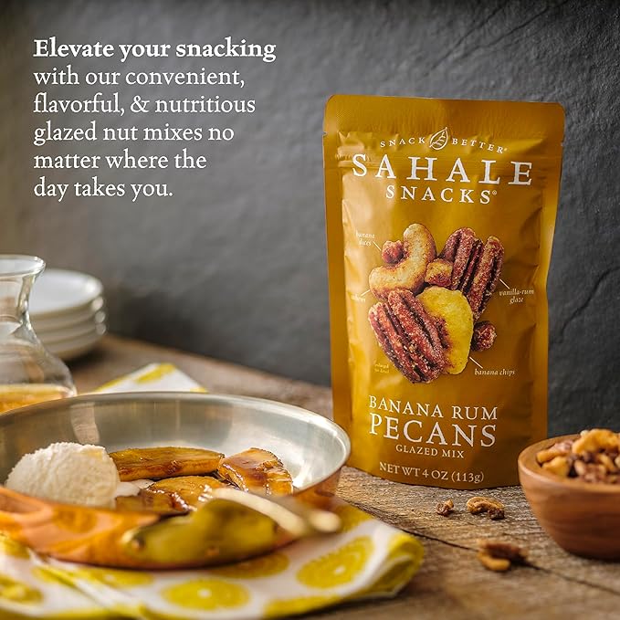 Sahale Snacks Glazed Mix, Banana Rum 24 Ounce