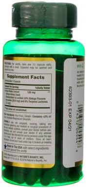 Nature's Bounty Ginkgo Biloba Capsule 120 100 ea