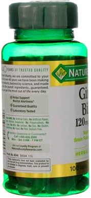 Nature's Bounty Ginkgo Biloba Capsule 120 100 ea