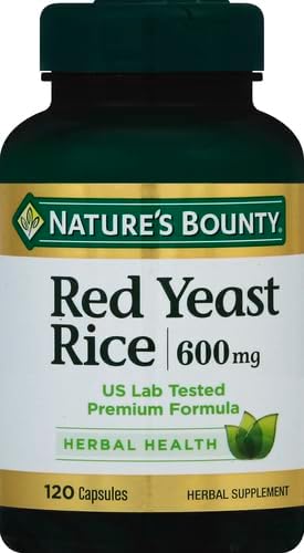 Nature's Bounty Red Yeast Rice Pills 600mg, 120 120 Capsules