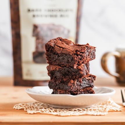 Renewal Mill Dark Chocolate Brownie Mix 18 oz, Gluten-Free, Vegan, Non-GMO, Upcycled Ingredients I Easy to Make, Only Requires Oil and Water, Kid-Friendly | Packaging May Vary - (Pack of 6)