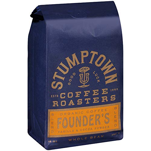 Stumptown Coffee Roasters, Medium Roast Organic Whole Bean Coffee - Founder's Blend Bag with Flavor Notes of Vanilla and Cocoa Powder, 12 Ounce (Pack of 3)