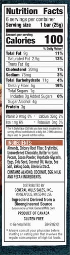 Ratio Soft Baked Bars, Chocolate Brownie, 1g Sugar, Keto Friendly, 5.34 oz (6 Bars)