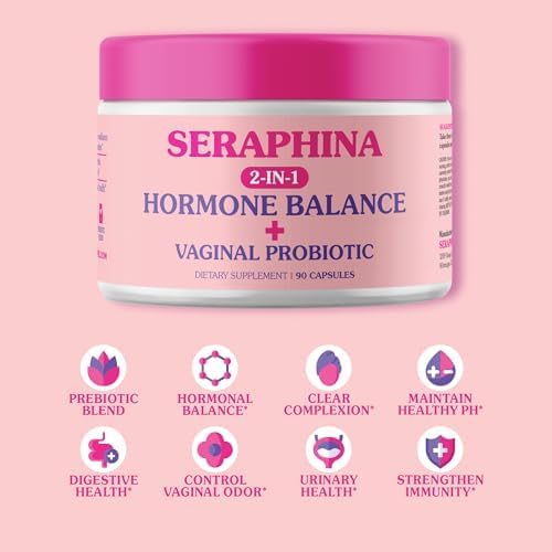 Seraphina Vaginal Probiotics 2-in-1 for Women 90 Capsules 10 Billion 6 Strains (90 Count 1))