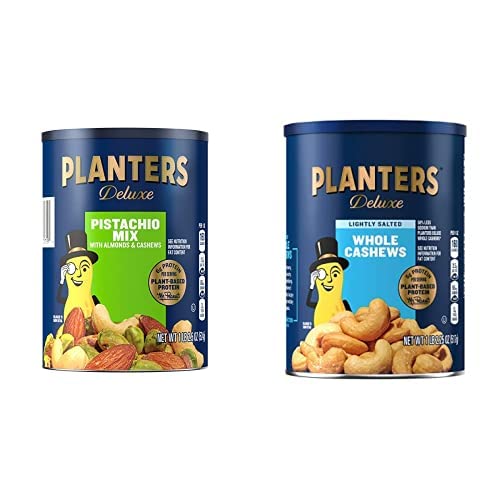 Bundle of PLANTERS Deluxe Pistachio Mix, 1.15 lb 18.25oz (1 (1 Canister)
