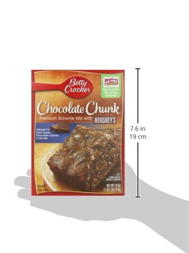 Betty Crocker Supreme Chocolate Chunk Brownie Mix, 18 oz (Pack of 6)