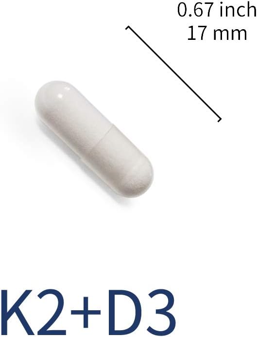 Lovita Vitamin K2 + D3, 400 D3 & 120 mcg K2 (MK-7), (MK-7), 2 2 in 1 Formula, 30 Vegetarian 3)