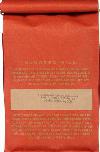 Stumptown Coffee Roasters, Medium Roast Organic Whole Bean Coffee - Hundred Mile 12 Ounce Bag with Flavor Notes of Jam and Toffee (Pack of 3)
