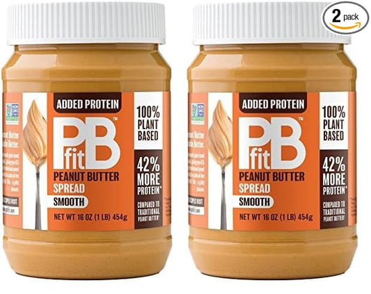 PBfit Peanut Butter, Protein-Packed Spread, Peanut 16 Oz 2)