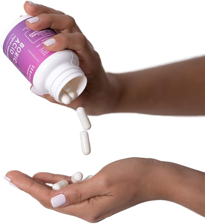 Boric Acid Vaginal Suppositories 600 mg 28 Capsules