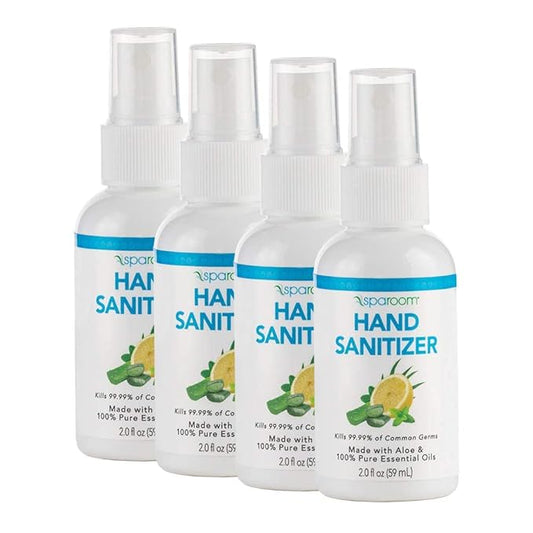 SpaRoom Hydrating Hand Sanitizer, 70% Alcohol 2 Fl 4-pack