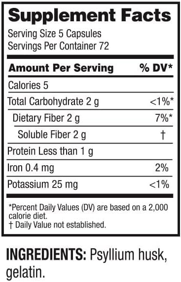 Guardian Psyllium Fiber Capsules, Natural Psyllium (720Ct)