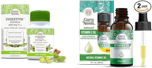GuruNanda Digestiva Triphala (240 Tablets) & (2 Fl