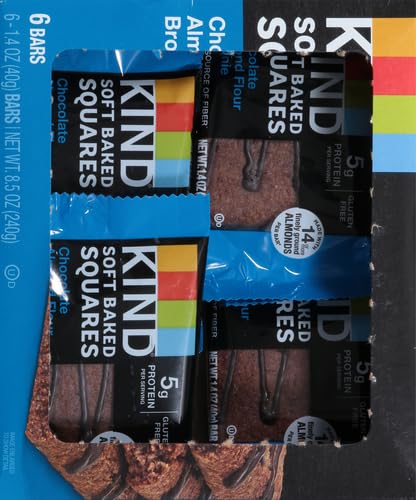 KIND Soft Baked Squares, Chocolate Almond Flour Brownie, 6 count (Pack of 2)