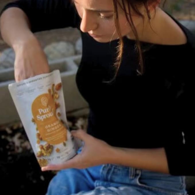 Purely Sprouted Orange Ginger Snack Mix: (4 oz, 6 pack)