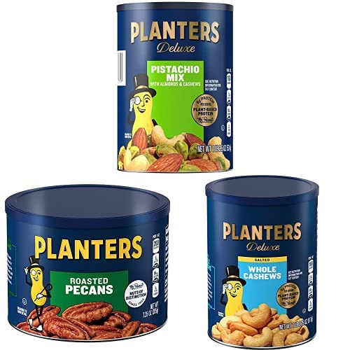 Bundle of PLANTERS Deluxe Whole Cashews, 1Lb 2.25 2.25 oz. 7.25 oz 1.15 lb.