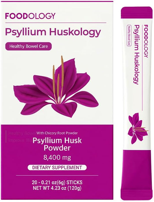 Psyllium Huskology (20 Sticks, 10 Days) 7,200mg.