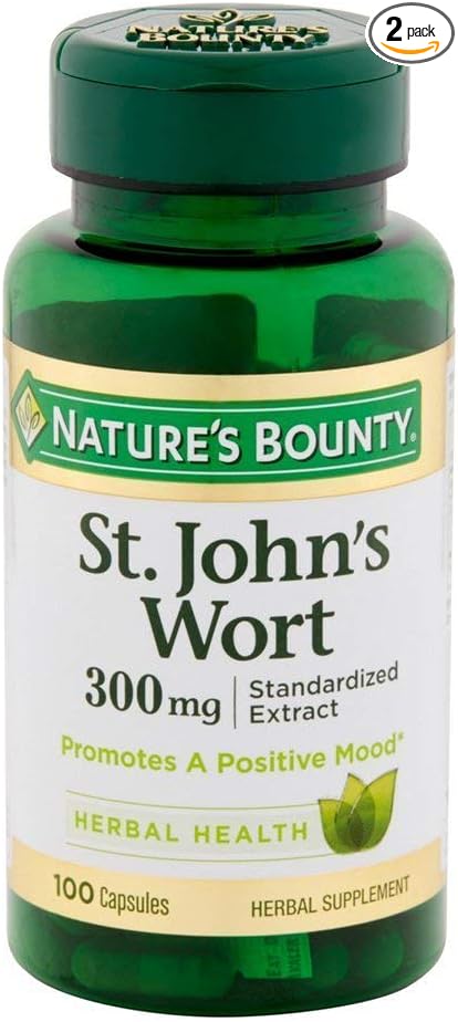 Nature's Bounty St. John's Wort Pills 300 mg 100 Count, 2