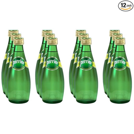 Sparkling Natural Mineral Water, 11 Oz Glass Bottles - (Pack of 12) - (Total of 132 Fl Oz)