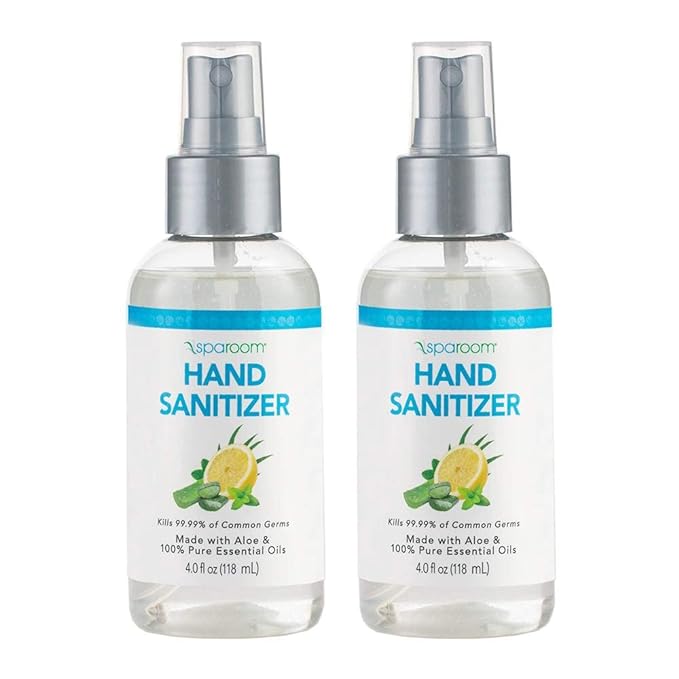 SpaRoom Hydrating Hand Sanitizer, 70% Alcohol 4 Fl 2-pack