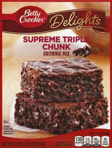 Betty Crocker Delights Supreme Triple Chunk Brownie Mix, 17.8 oz