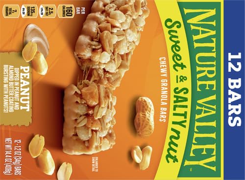 Nature Valley Granola Bars, Sweet and Salty Nut, Peanut, 12 Bars, 14.4 OZ