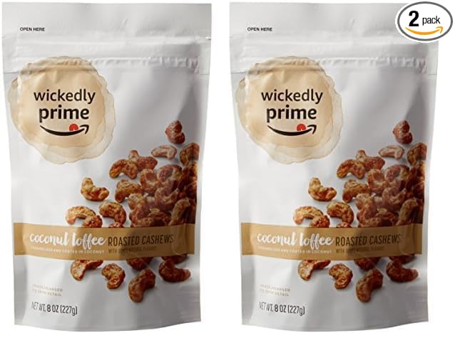 Wickedly Prime Roasted Cashews, Coconut Toffee, 8 Ounce 2)