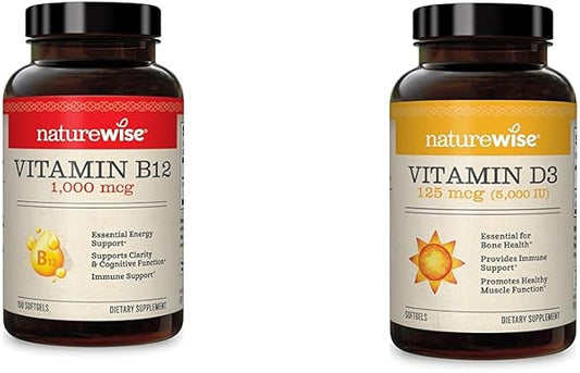 NatureWise Vitamin B12 1,000 mcg 150 D3 5000iu 5000iu 360 360 Mini