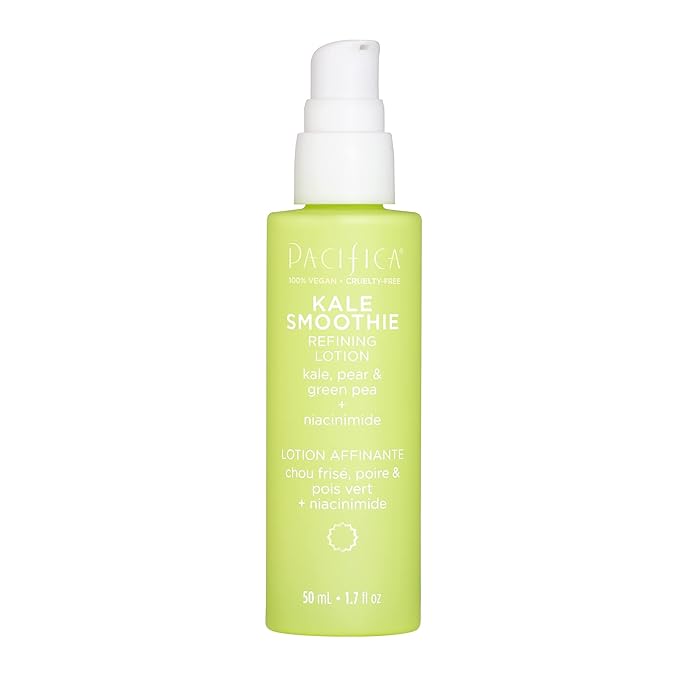 Pacifica Face Moisturizer - Kale Smoothie Face Lotion w/Niacinamide, Copper, Super Foods & Plant Extract - Reduces Pore Size & Redness, Improves Skin Texture Vegan & Cruelty-Free Dermatologist Tested