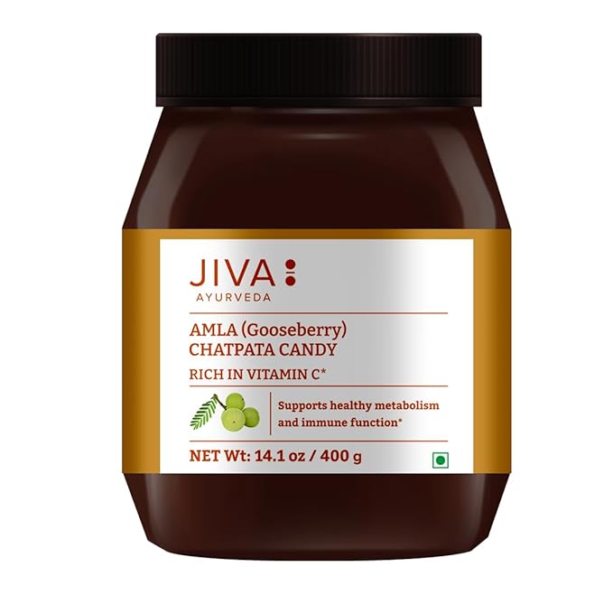 Jiva Ayurveda Chatpata Amla Candy Natural 400g(Pack of 1)