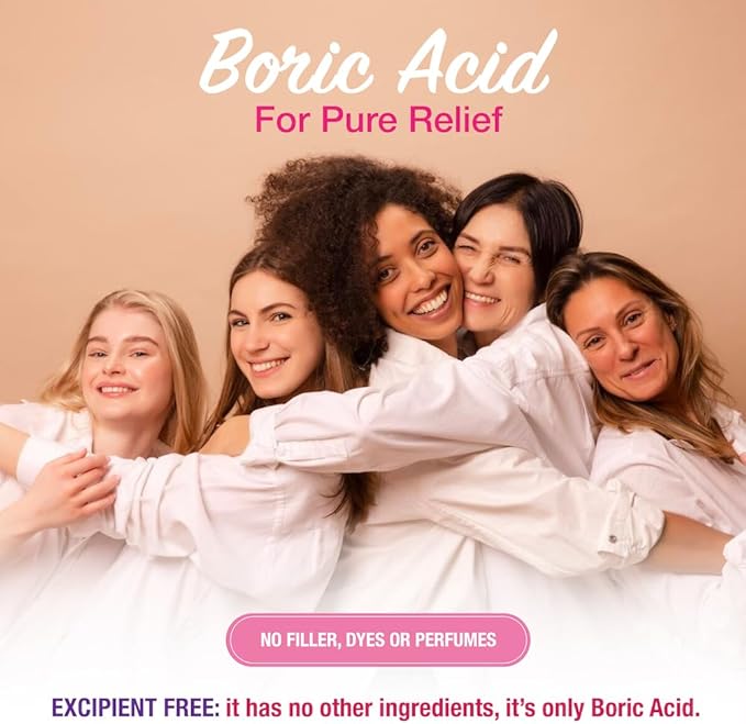 Puregen Labs Boric Acid 600 mg 100% Pure (30 Count)